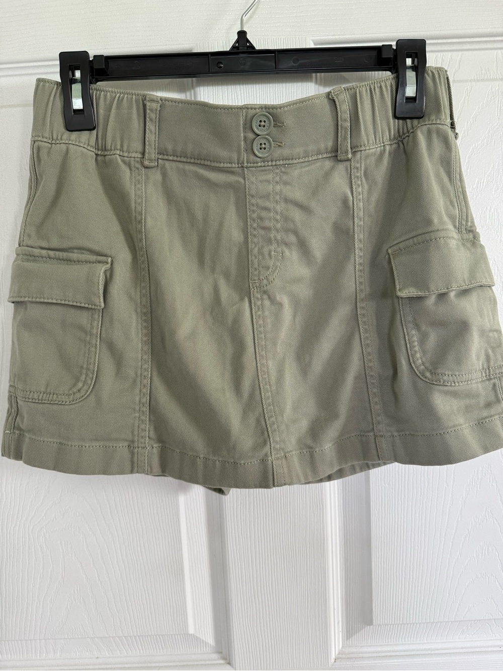 abercrombie kids Olive Green Cargo Utility Military style Skort XL 17/18